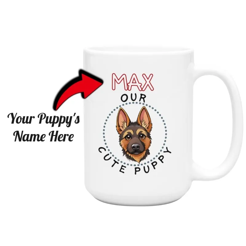 German Shepherd Personalised Coffee Mug 2 German Shepherd Personalised Coffee Mug