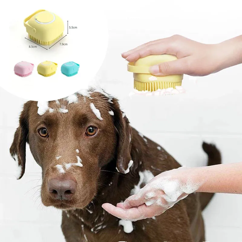Dog Bath Massage Glove Brush – Soft Silicone Grooming Tool for Easy Bath Time 2 Dog Bath Massage Glove Brush (3)